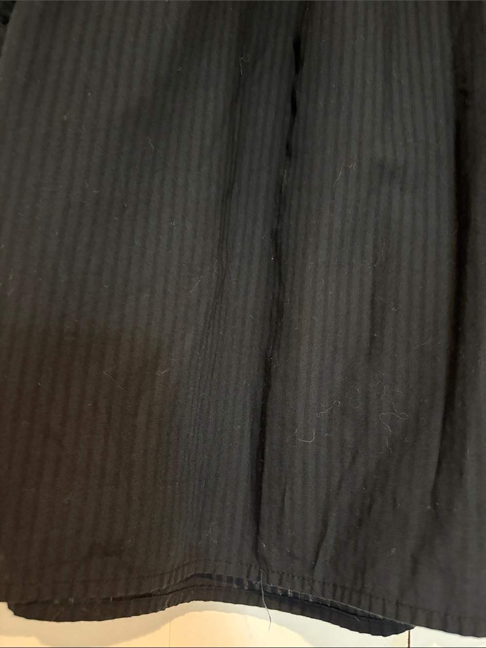 Black Cotton Short Sleeve Blouse - Picture 3 of 4